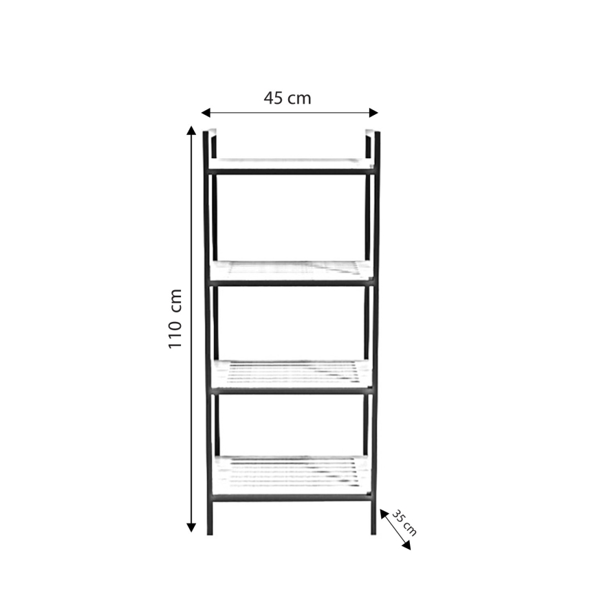 Portaoggetti per il bagno STRALSUND 110x45 cm quercia/nero