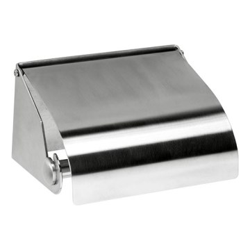 Portarotolo per carta 14x8 cm in acciaio inox/argento