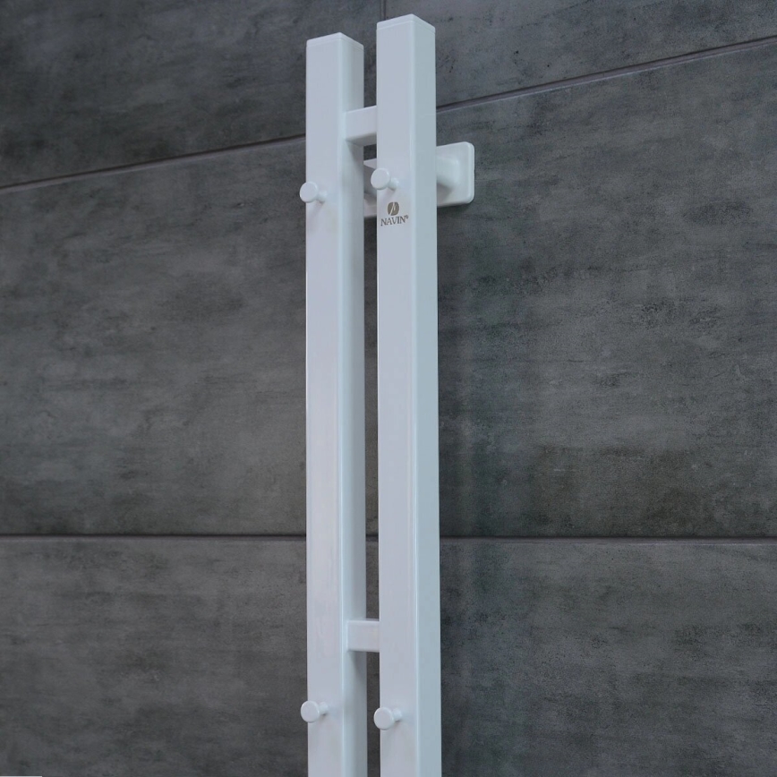 Portasciugamani elettrico con termostato SILOUETTE 187W/230V 120,6 cm IP44 bianco destra quadrato