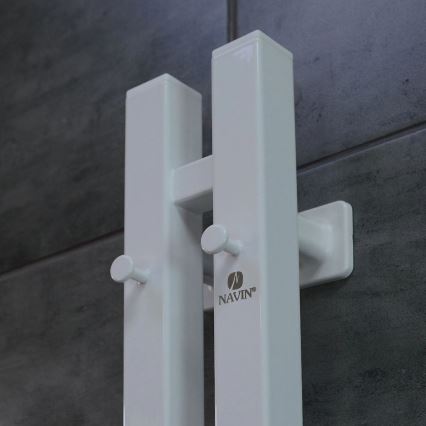 Portasciugamani elettrico con termostato SILOUETTE 187W/230V 120,6 cm IP44 bianco destra quadrato