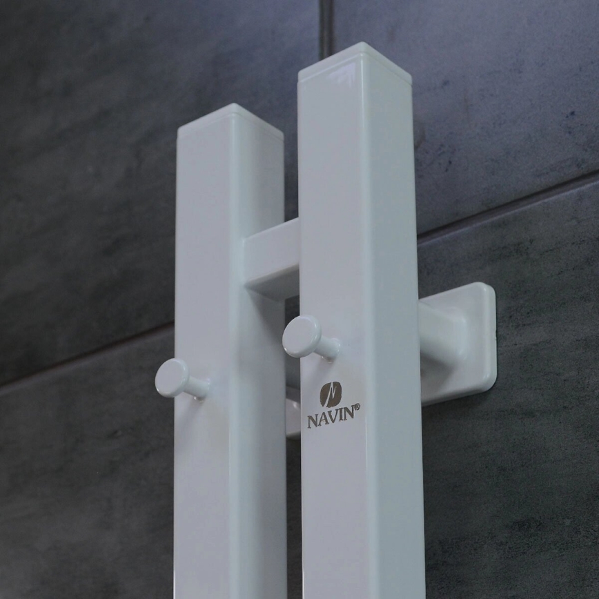 Portasciugamani elettrico con termostato SILOUETTE 187W/230V 120,6 cm IP44 bianco destra quadrato