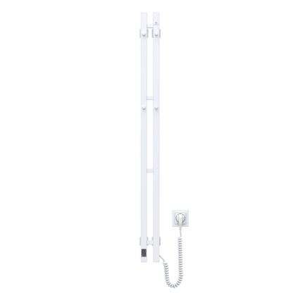 Portasciugamani elettrico con termostato SILOUETTE 187W/230V 120,6 cm IP44 bianco destra quadrato