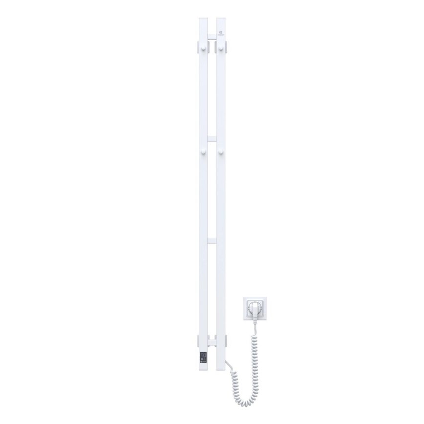 Portasciugamani elettrico con termostato SILOUETTE 187W/230V 120,6 cm IP44 bianco destra quadrato
