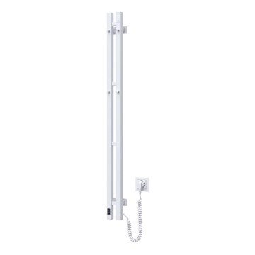 Portasciugamani elettrico con termostato SILOUETTE 187W/230V 120,6 cm IP44 bianco destra quadrato