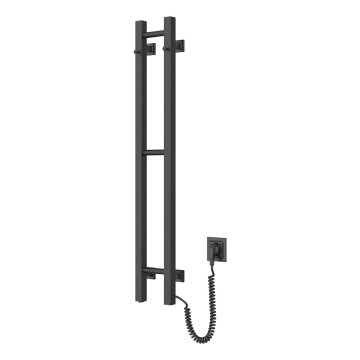 Portasciugamani elettrico SILOUETTE 187W/230V 101,1 cm IP44 nero destra quadrato