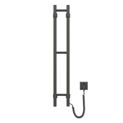 Portasciugamani elettrico SILOUETTE 187W/230V 101,1 cm IP44 nero destra quadrato