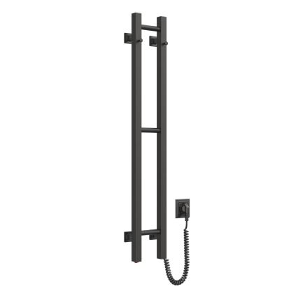 Portasciugamani elettrico SILOUETTE 187W/230V 101,1 cm IP44 nero destra quadrato