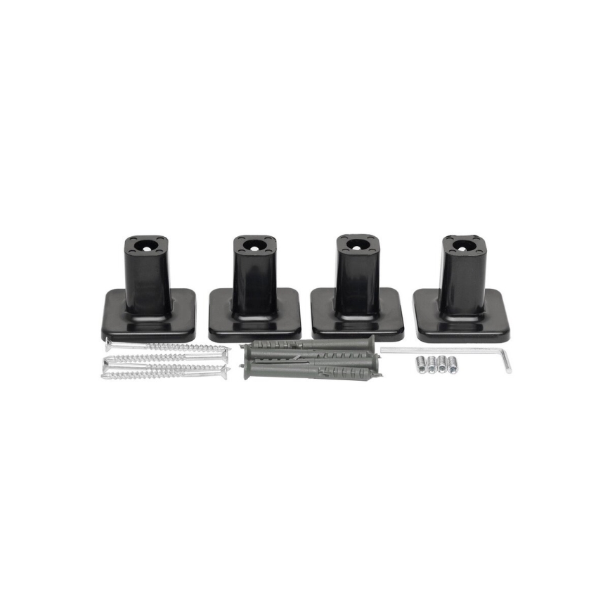 Portasciugamani elettrico SILOUETTE 187W/230V 101,1 cm IP44 nero destra quadrato