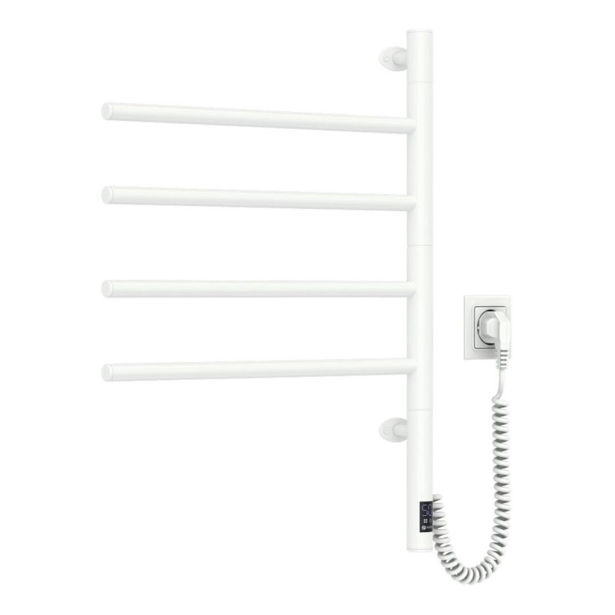 Portasciugamani rotante elettrico con termostato ARABESQUE 150W/230V 64,6 cm IP44 bianco
