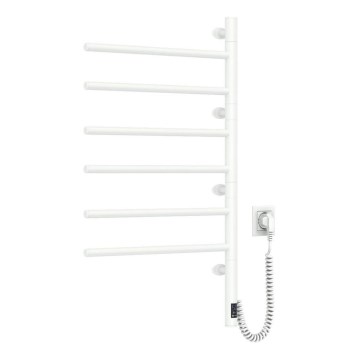 Portasciugamani rotante elettrico con termostato ARABESQUE 196W/230V 81,8 cm IP44 bianco