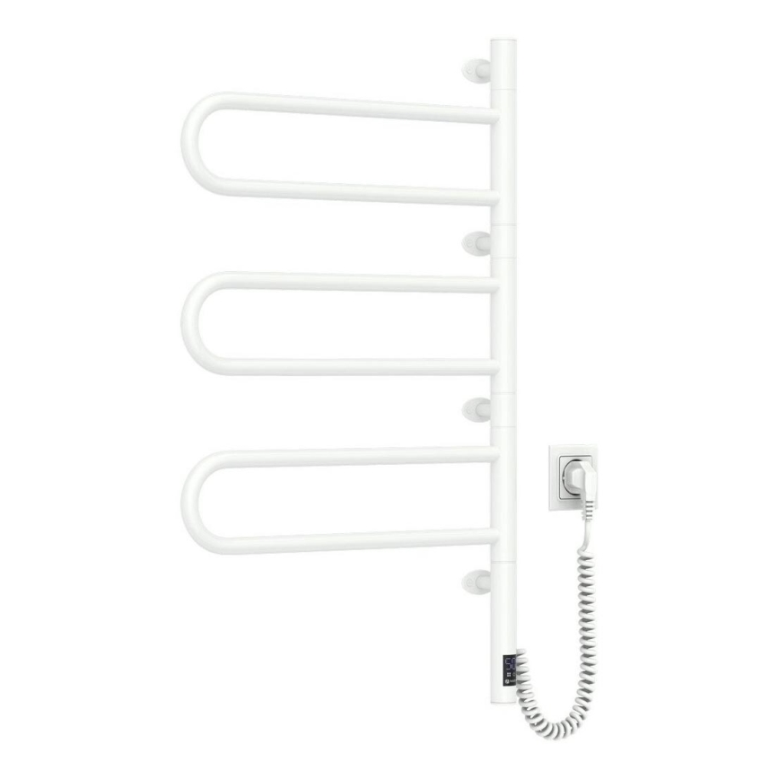 Portasciugamani rotante elettrico con termostato FOUETTE 185W/230V 81,8 cm IP44 bianco
