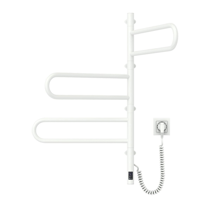 Portasciugamani rotante elettrico con termostato FOUETTE 185W/230V 81,8 cm IP44 bianco
