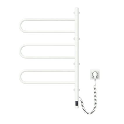 Portasciugamani rotante elettrico con termostato FOUETTE 185W/230V 81,8 cm IP44 bianco