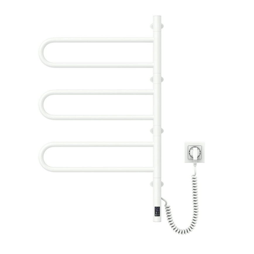 Portasciugamani rotante elettrico con termostato FOUETTE 185W/230V 81,8 cm IP44 bianco
