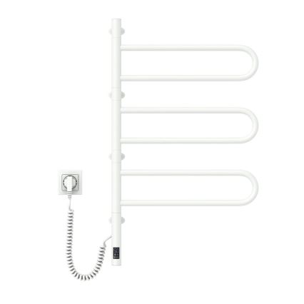 Portasciugamani rotante elettrico con termostato FOUETTE 185W/230V 81,8 cm IP44 bianco