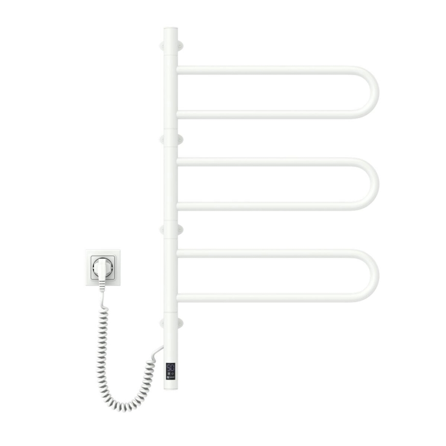Portasciugamani rotante elettrico con termostato FOUETTE 185W/230V 81,8 cm IP44 bianco