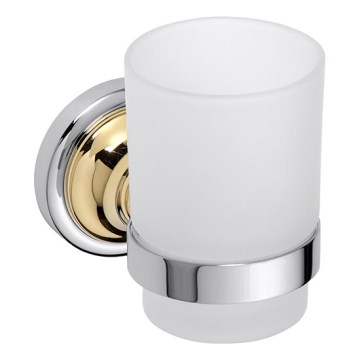 Porte-brosse à dents 7x9,5 cm argenté/doré