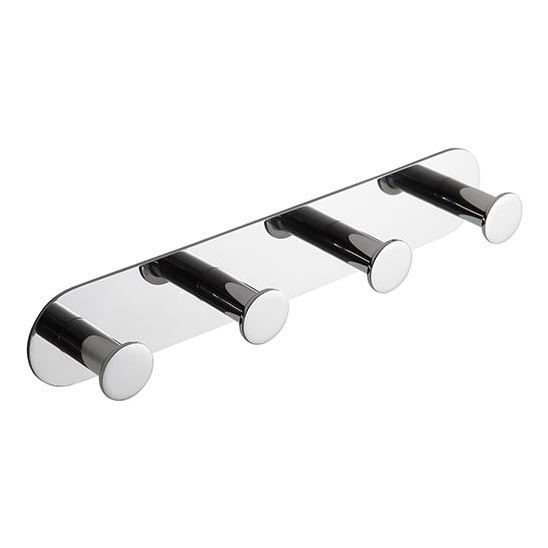 Porte-manteau 25,5x4,5 cm inox/argenté