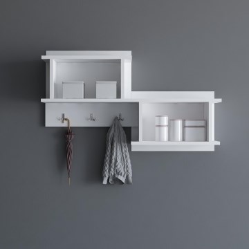 Porte-manteau avec une étagère NIZZA 51,8x100 cm blanc