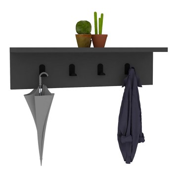 Porte-manteau AYLA 14x60 cm anthracite