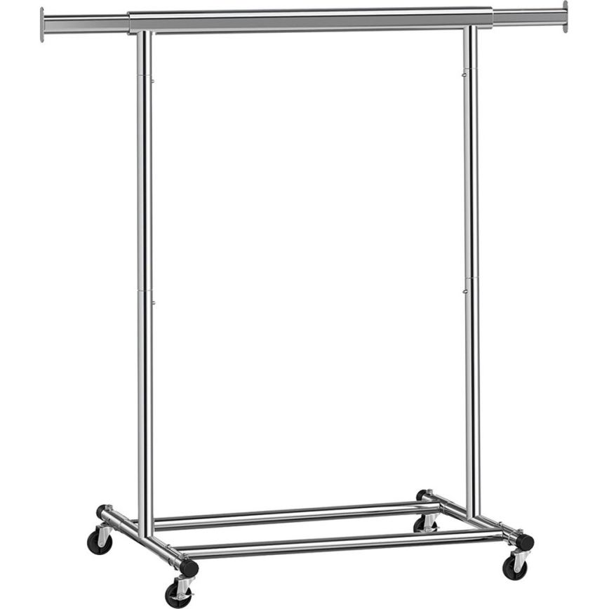 Porte-manteau mobile LINEA, finition argentée