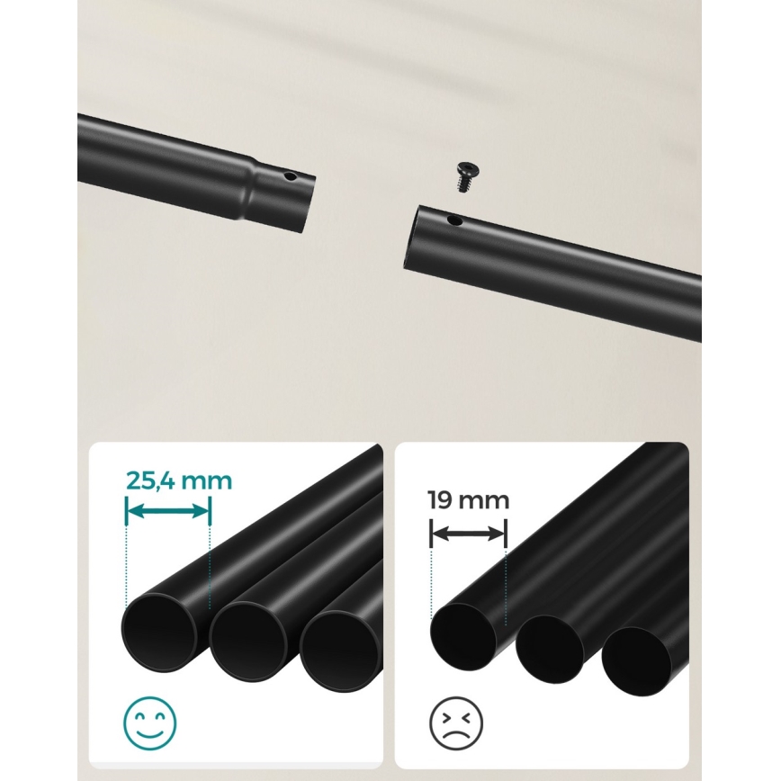 Porte-manteau mobile LINEA noir