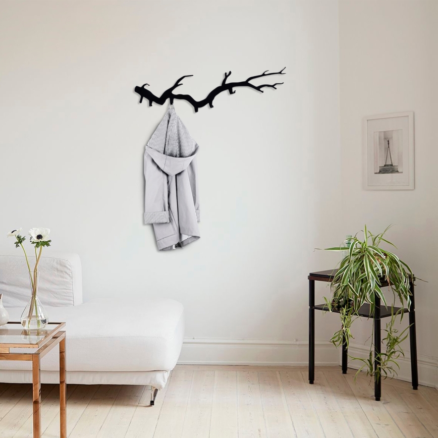 Porte-manteau mural 87x22 cm en forme de branche
