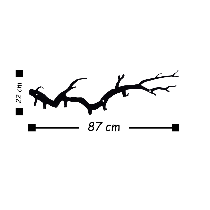 Porte-manteau mural 87x22 cm en forme de branche