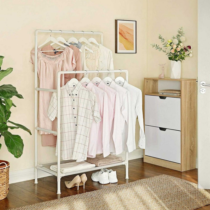 Porte-manteau sur pied LINEA blanc