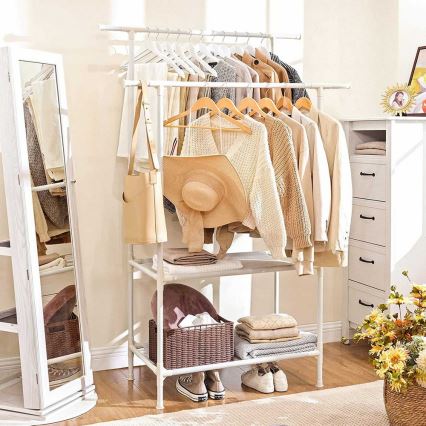 Porte-manteau sur pied LINEA blanc