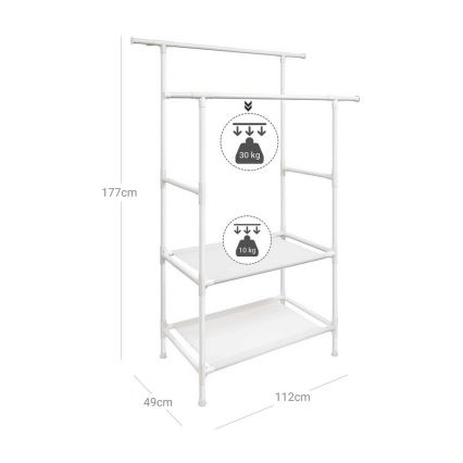Porte-manteau sur pied LINEA blanc