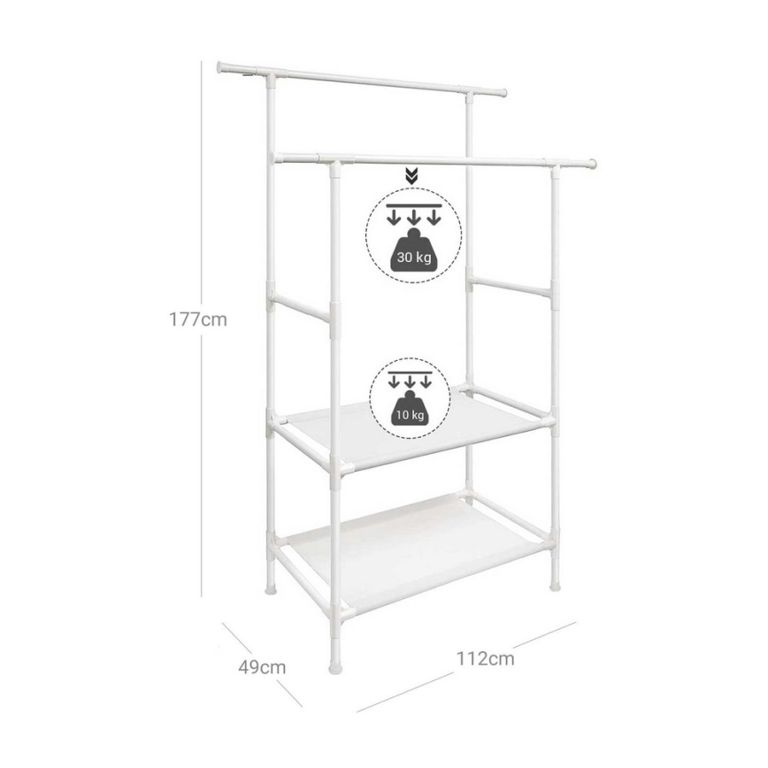 Porte-manteau sur pied LINEA blanc