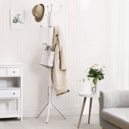 Porte-manteau sur pied LINEA blanc