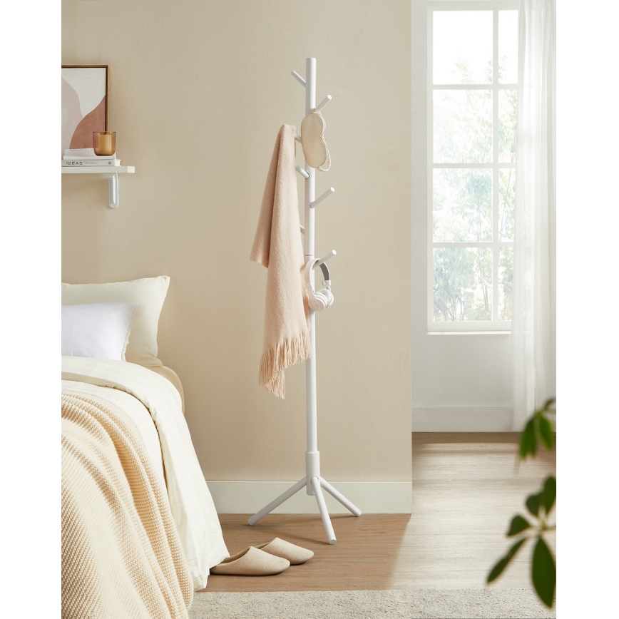 Porte-manteau sur pied LINEA blanc