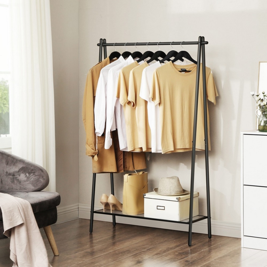 Porte-manteau sur pied LINEA, noir