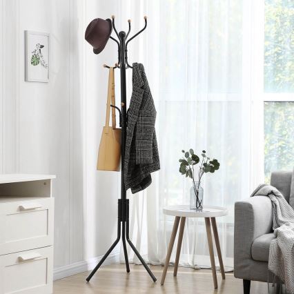 Porte-manteau sur pied LINEA noir