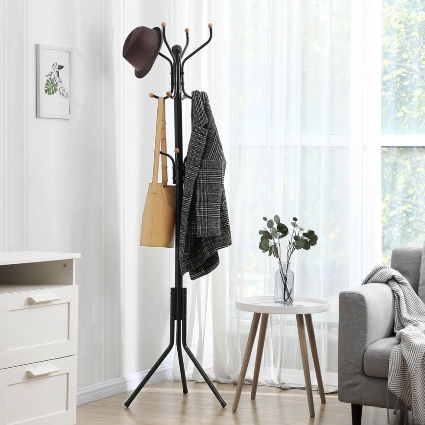 Porte-manteau sur pied LINEA noir