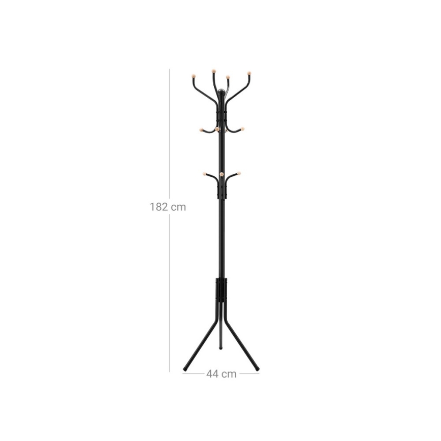 Porte-manteau sur pied LINEA noir