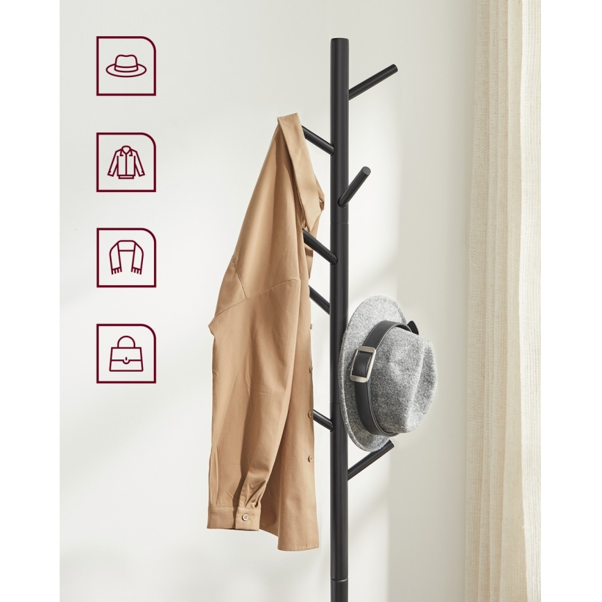 Porte-manteau sur pied LINEA noir
