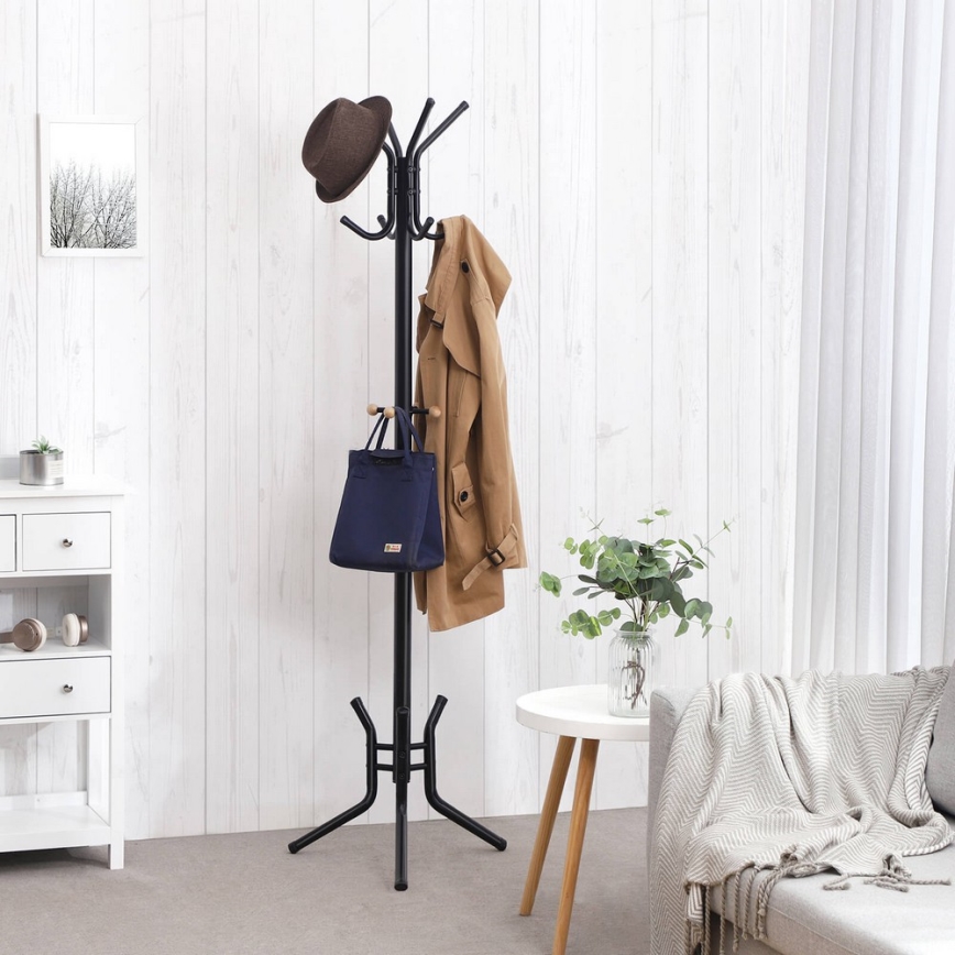 Porte-manteau sur pied LINEA, noir