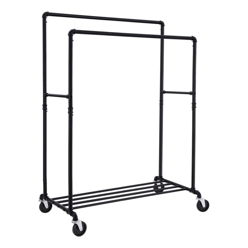 Porte-manteau sur pied mobile LINEA noir