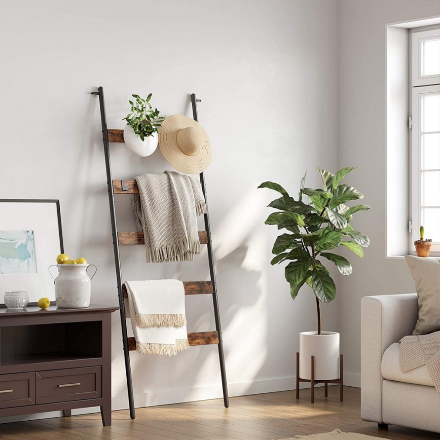 Porte-manteau sur pied NAVARO, marron/noir