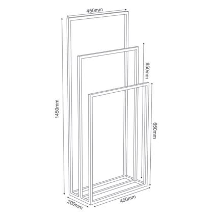 Porte-serviettes 105x45 cm blanc