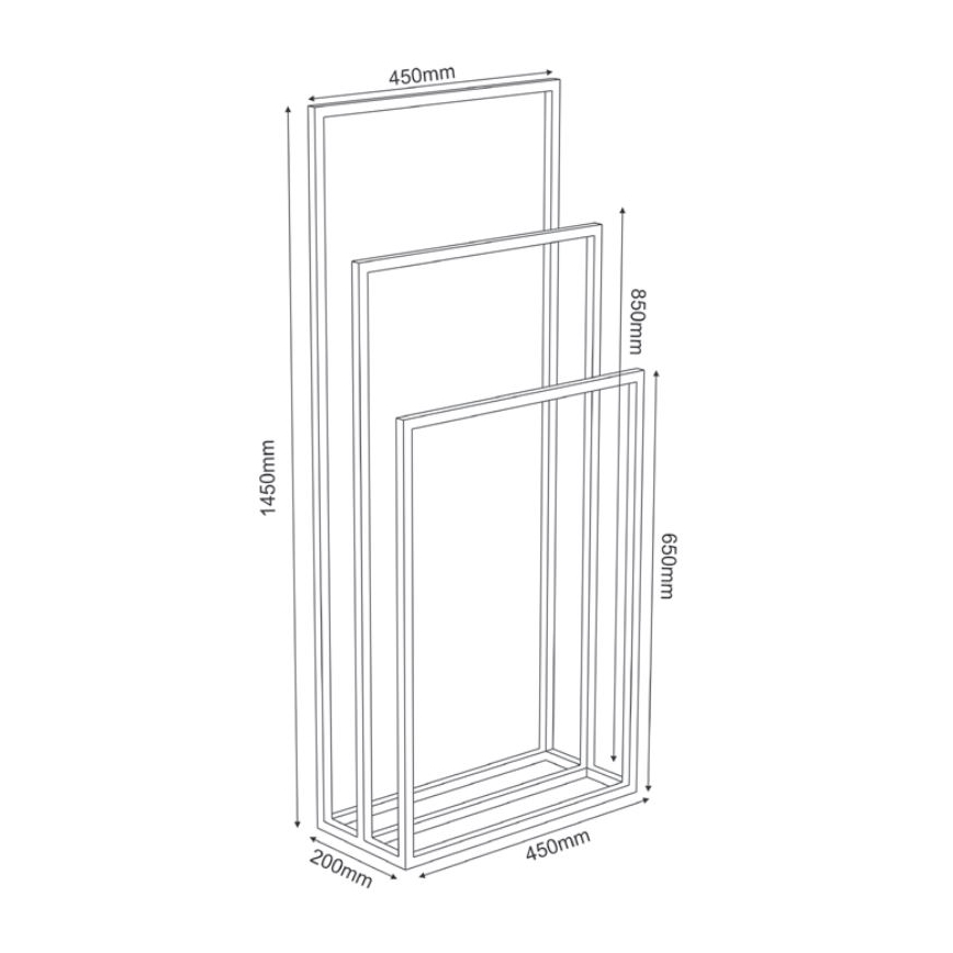 Porte-serviettes 105x45 cm blanc