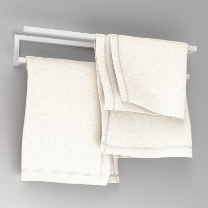 Porte-serviettes mural 10x60 cm blanc