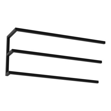 Porte-serviettes mural 25x60 cm noir