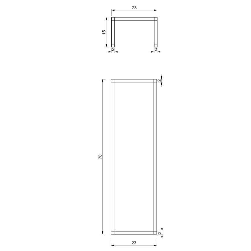 Porte-serviettes mural 78x23 cm noir