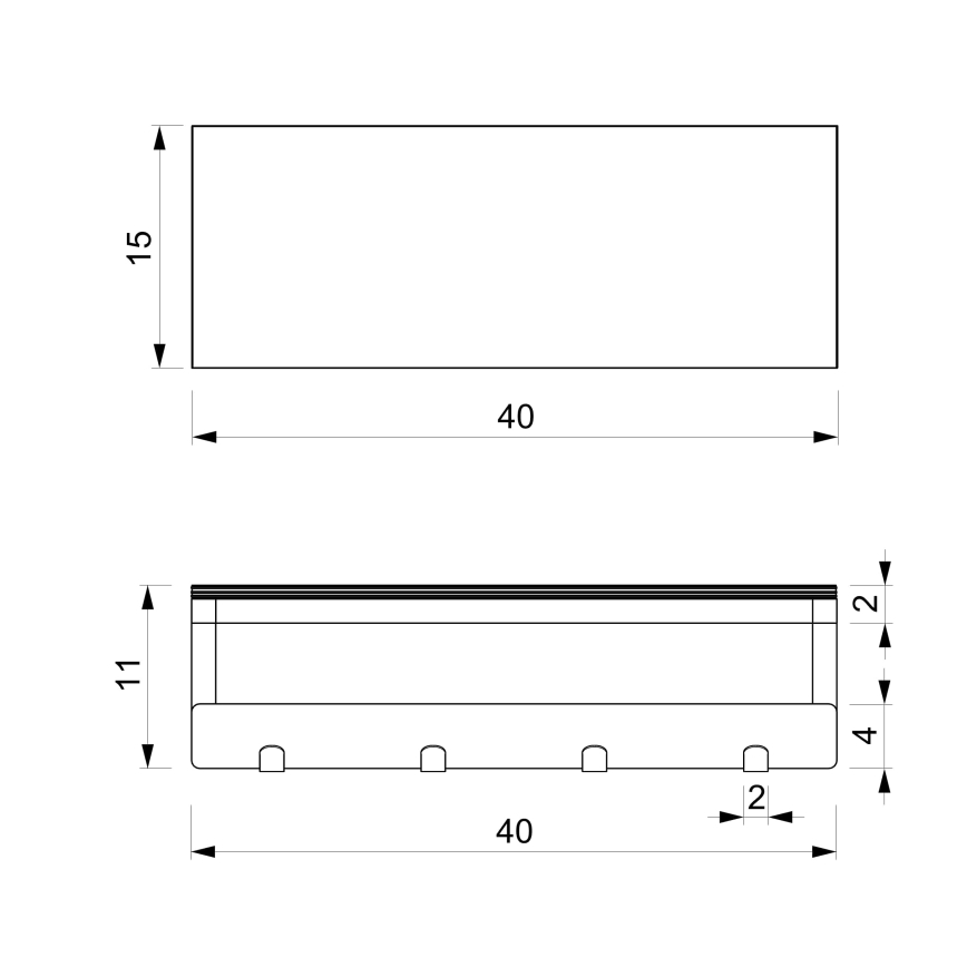 Porte-serviettes mural avec étagère 10x40 cm noir