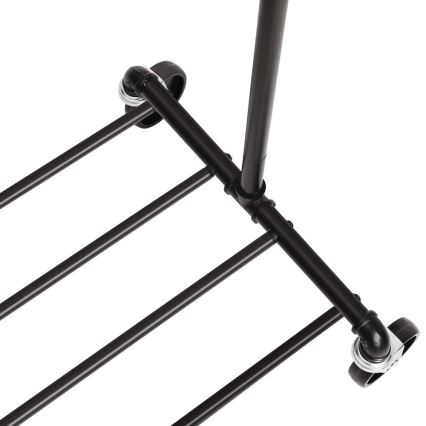Porte-vêtements mobile sur roulettes LINEA, noir