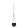 Pot de fleurs suspendu 155x27 cm noir